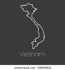 A Map of the country of Vietnam
