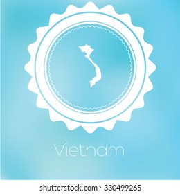 A Map of the country of Vietnam