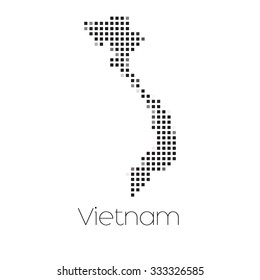 A Map of the country of Vietnam