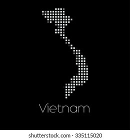 A Map of the country of Vietnam