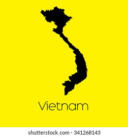 A Map of the country of Vietnam