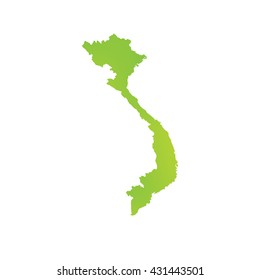 A Map of the country of Vietnam