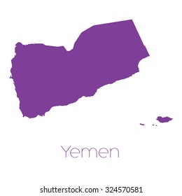 A Map of the country of Yemen