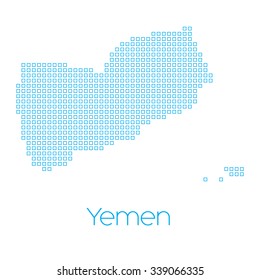 A Map of the country of Yemen