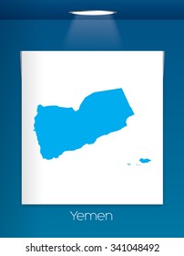 A Map of the country of Yemen