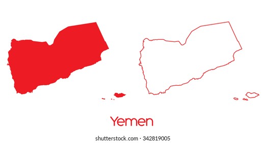 A Map of the country of Yemen