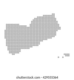 A Map of the country of Yemen