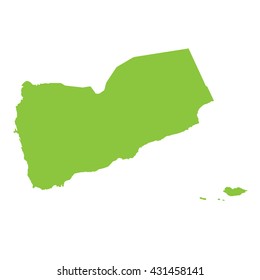 A Map of the country of Yemen