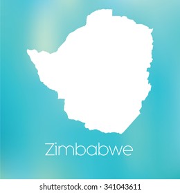 A Map of the country of Zimbabwe