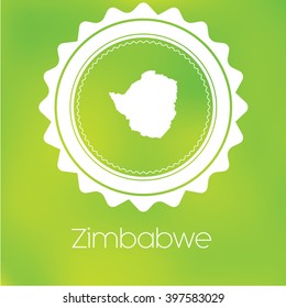 A Map of the country of Zimbabwe