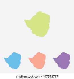 A Map of the country of Zimbabwe