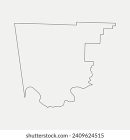 Map of Crawford County - Arkansas - United States outline silhouette graphic element Illustration template design
