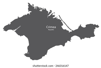 Map of Crimea Republic, Russia