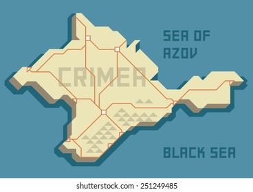 Map Of Crimea With Roads