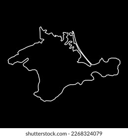 Map of the Crimean peninsula. Vector Illustration.