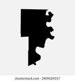 Map of Crittenden County - Arkansas - United States outline silhouette graphic element Illustration template design
