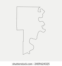 Map of Crittenden County - Arkansas - United States outline silhouette graphic element Illustration template design
