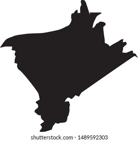 Map of Crittenden County in the state of Kentucky