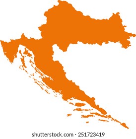 map of Croatia