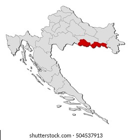 Map - Croatia, Brod-Posavina