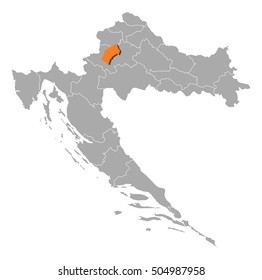 Map - Croatia, City of Zagreb