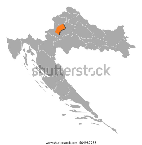 Map Croatia City Zagreb Stock Vector (Royalty Free) 504987958