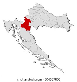 Map - Croatia, Karlovac
