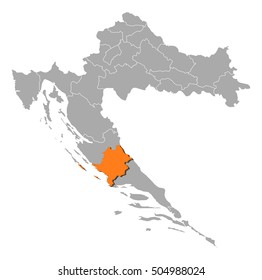 Map - Croatia, Sibenik-Knin