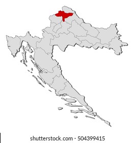 Map - Croatia, Varazdin