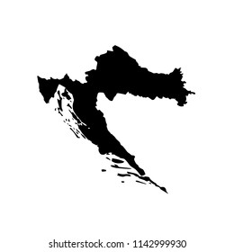 map of Croatia. vector illustration