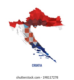 Map of Croatia Vector Illustration 