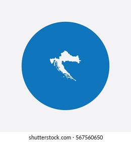 Map of Croatia Vector Illustration

