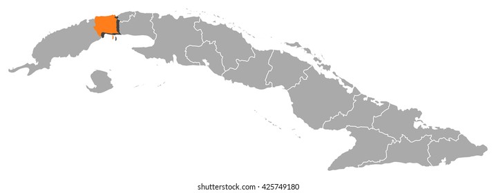 Map - Cuba, Artemisa