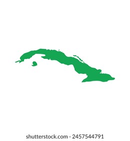 map of Cuba colored icon. Illustration vector graphic of map of Cuba.