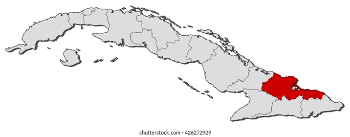 Map - Cuba, Holguin
