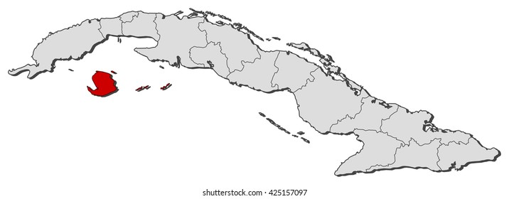 Map - Cuba, Isla de la Juventud