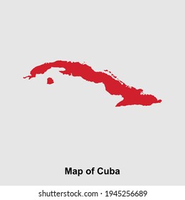 Mapa de ilustraciones vectoriales aisladas de Cuba