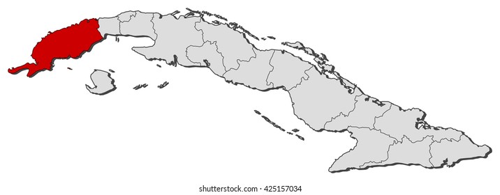 Map - Cuba, Pinar del Rio