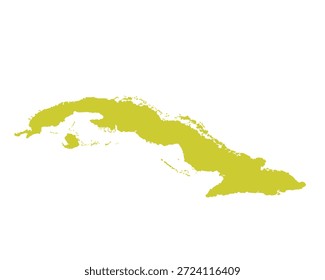Mapa de Cuba, silueta de signos. Mapa mundial Globo. Ilustración vectorial aislada sobre fondo blanco. Continente centroamericano.