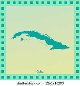 map of Cuba- Vector