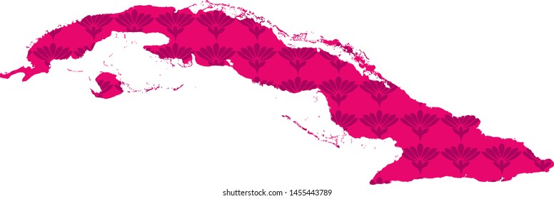 map of cuba. vector illustration