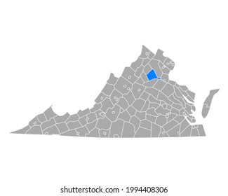 Map of Culpeper in Virginia on white