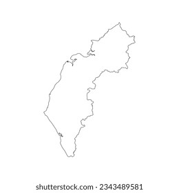 The map of the Cumberland county isolated on white background. Vector illustration