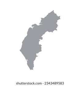 El mapa del condado de Cumberland aislado sobre fondo blanco. Ilustración del vector