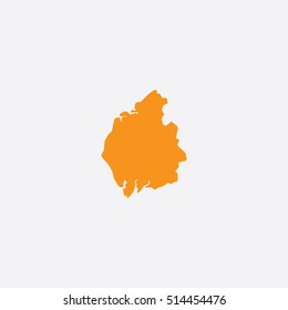 Map of Cumbria Vector Illustration