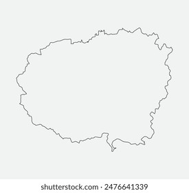 Map of Cuneo - Piedmont - Italy  outline silhouette graphic element Illustration template design
