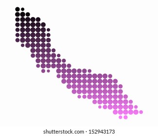 Map of Curacao