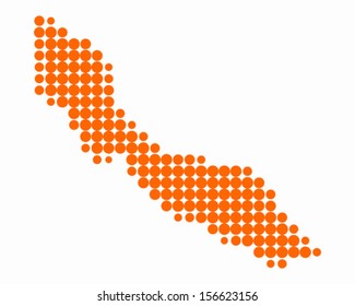 Map of Curacao