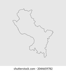 Map of Cusco - Peru outline silhouette vector illustration
