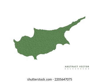 Karte von Zypern grüner einfacher Umriss. Stylisierter minimaler Liniendesign-Vektor.